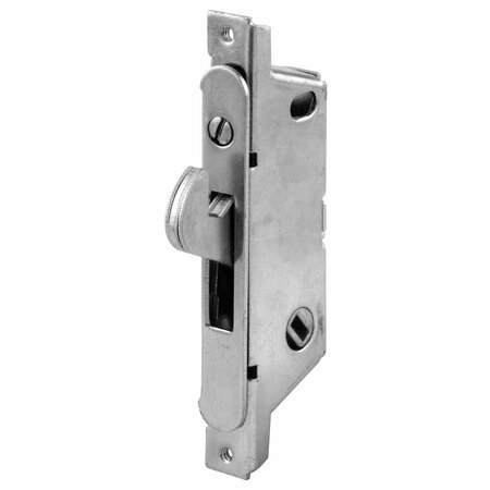 PRIME-LINE Mortise Lock - Adjustable, Aluminum and Vinyl, 3-11/16in, 45 Degree Keyway, Round Face E 2187